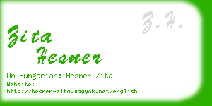 zita hesner business card